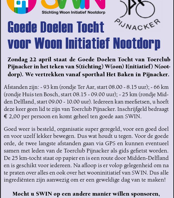 Aankondiging Sponsor fietstocht NootdorpNU
