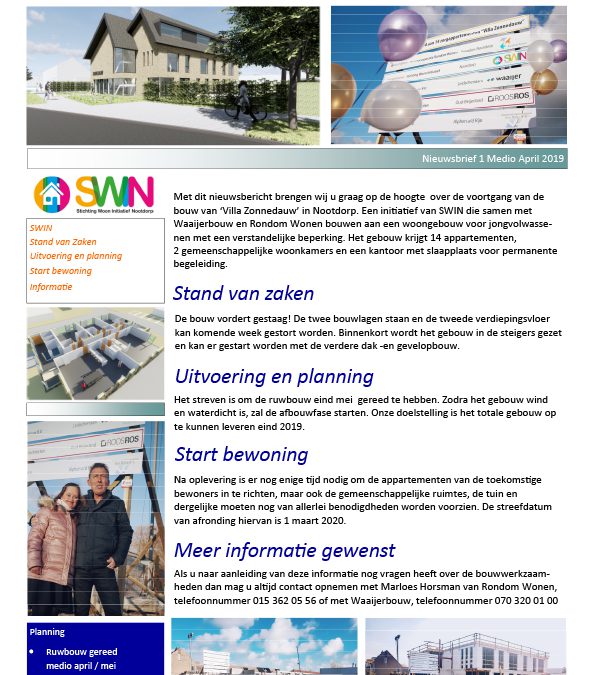 Nieuwsbrief Rondom Wonen SWIN